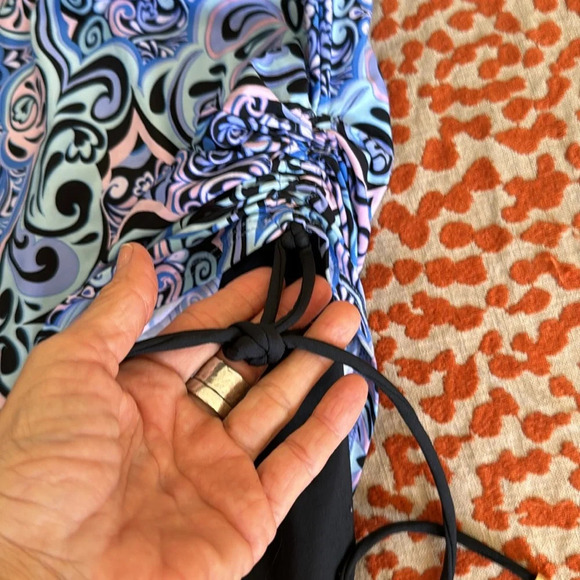 Jantzen size 12 bathing suit Swimsuit One-piece Periwinkle/Pink Graphic - Picture 6 of 9